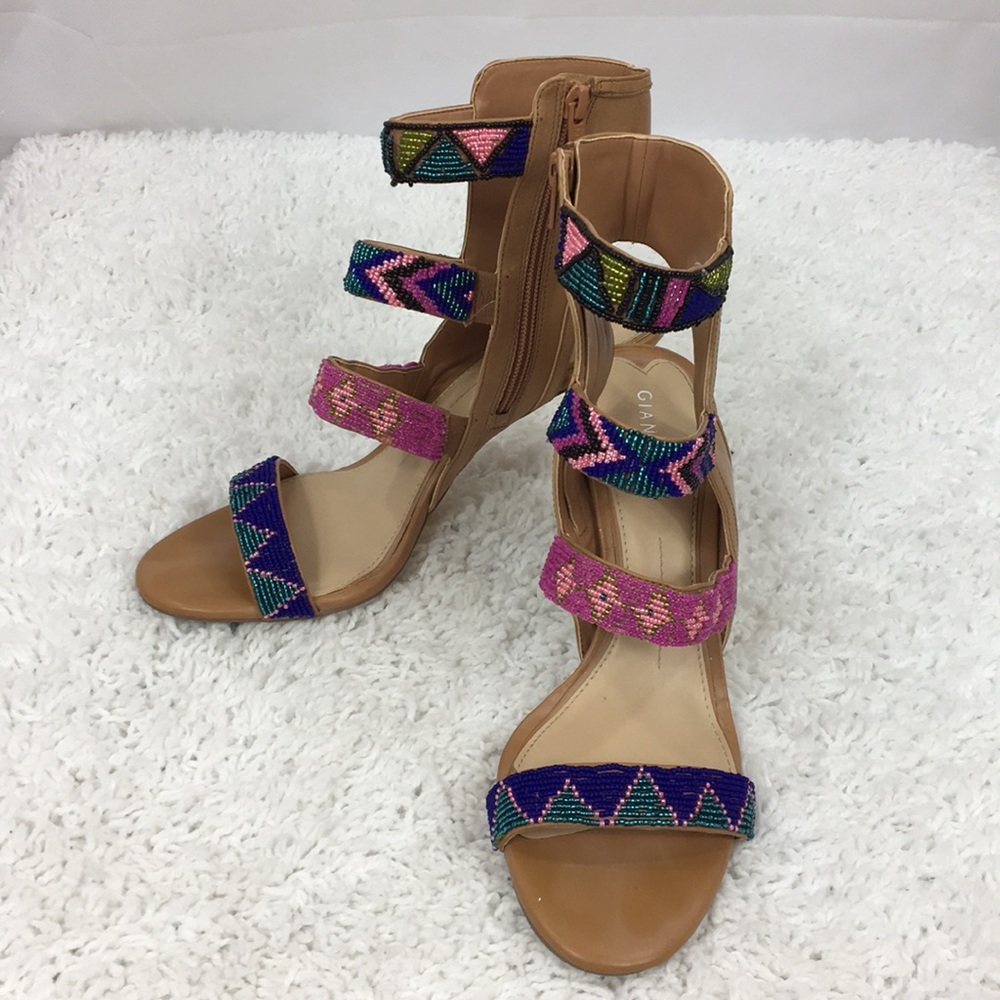 Gianni Bini Heels Stilettos Size 10 Beaded Straps